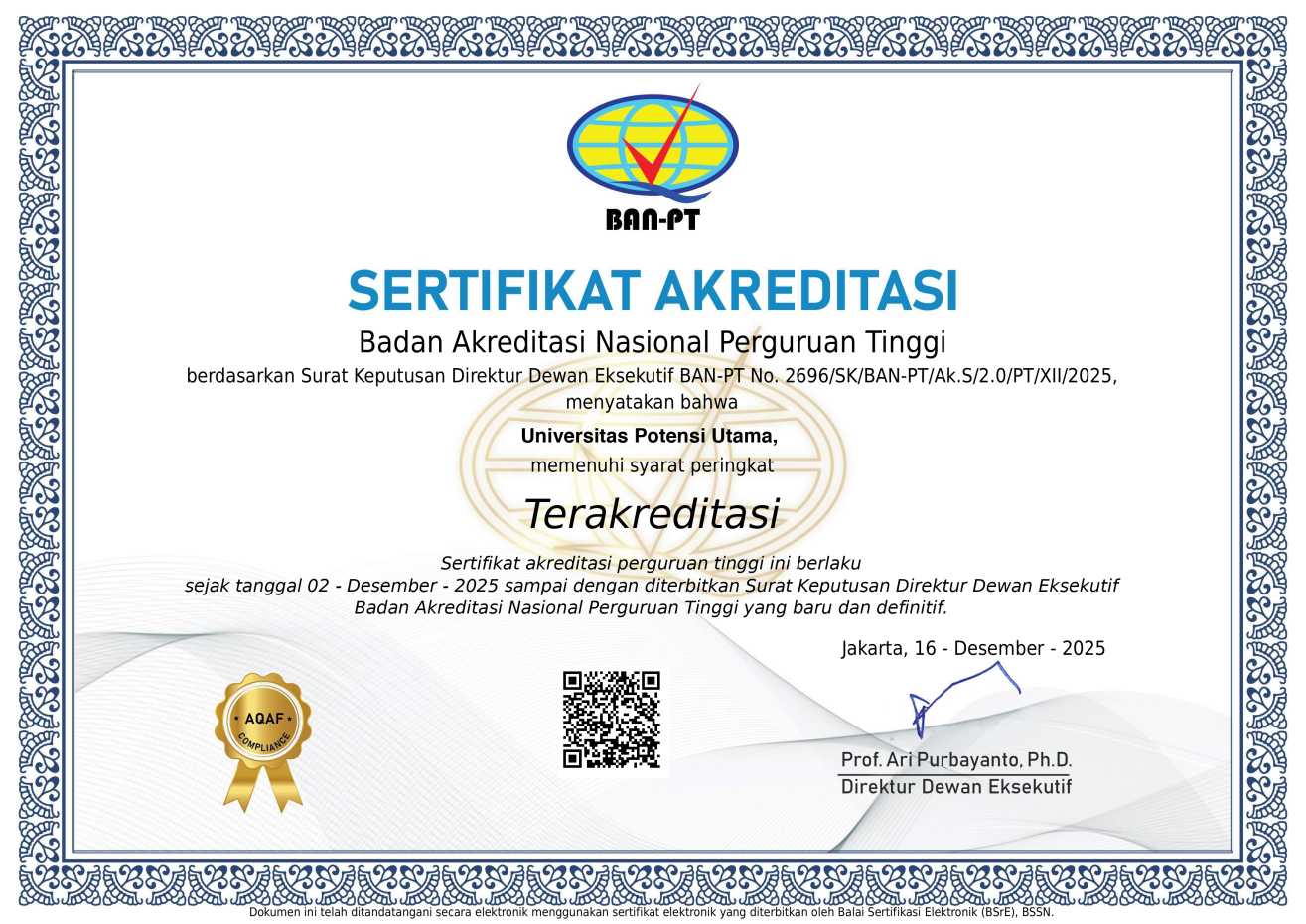 Sertifikat Akreditasi Universitas